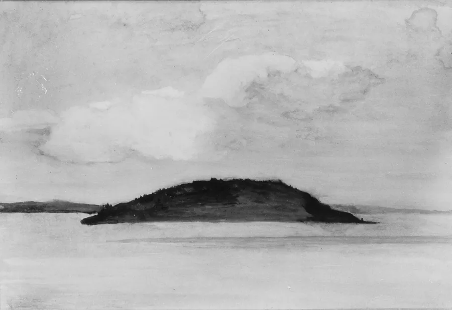 Sheep Porcupine Island, Bar Harbor, Maine, Evening Study, August 29, 1896 by John La Farge