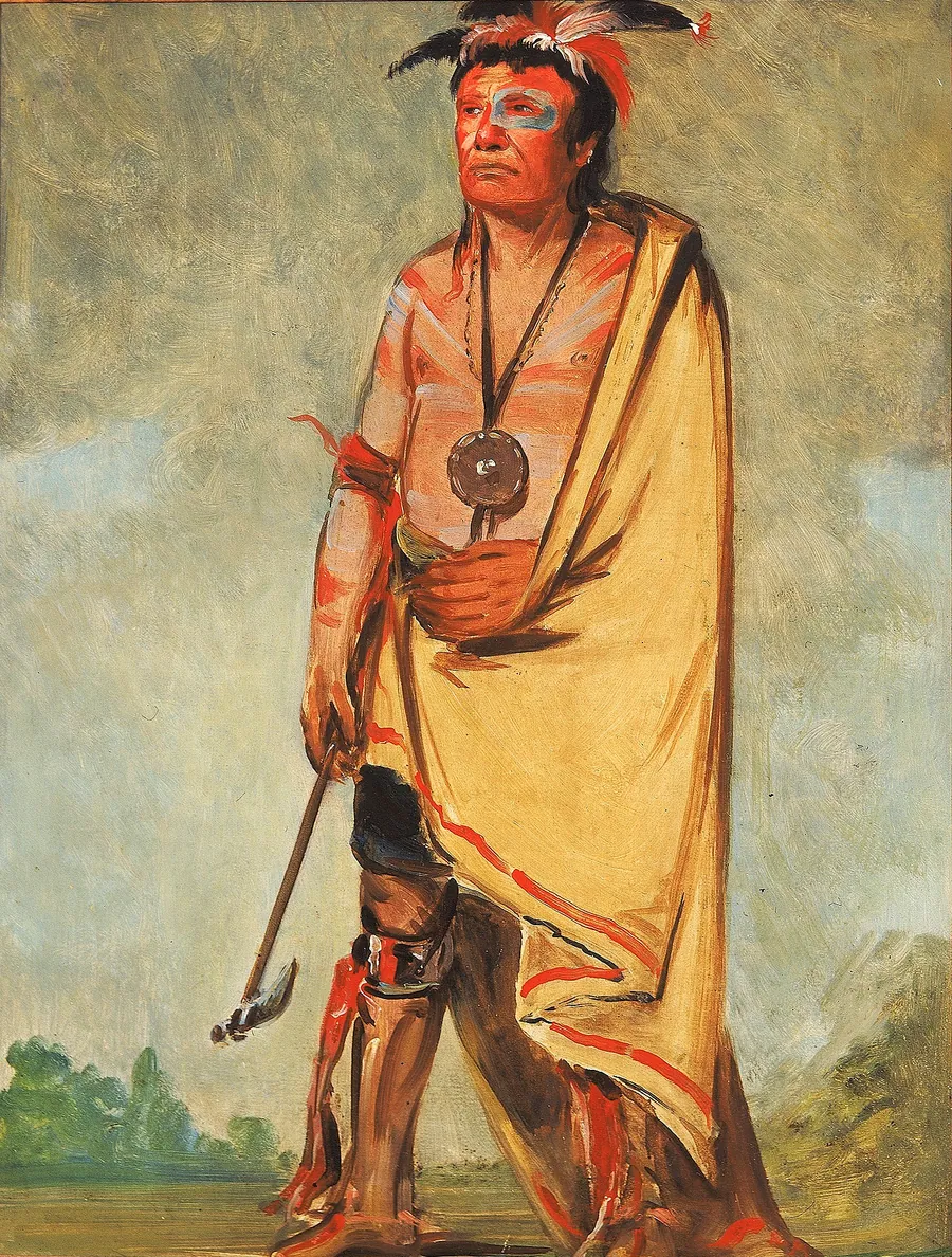 No-ak-chóo-she-kaw, He Who Breaks the Bushes by George Catlin, born Wilkes-Barre, PA 1796-died Jersey City, NJ 1872