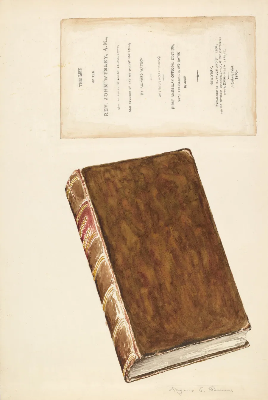 Old Book, "Life of Wesley" by Magnus S. Fossum