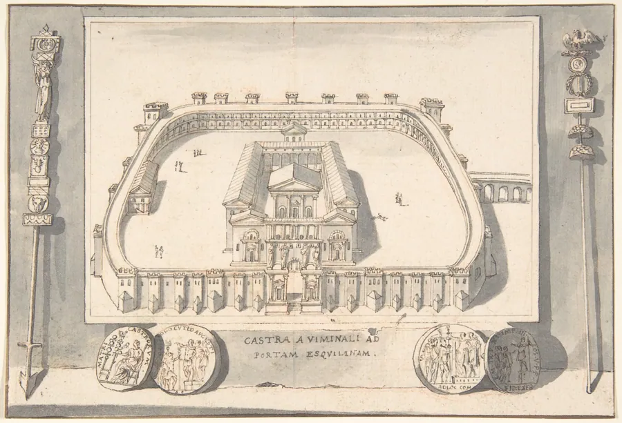 A Reconstruction of a Castle on the Viminal Hill at the Esqualine Gate by Jan Goeree
