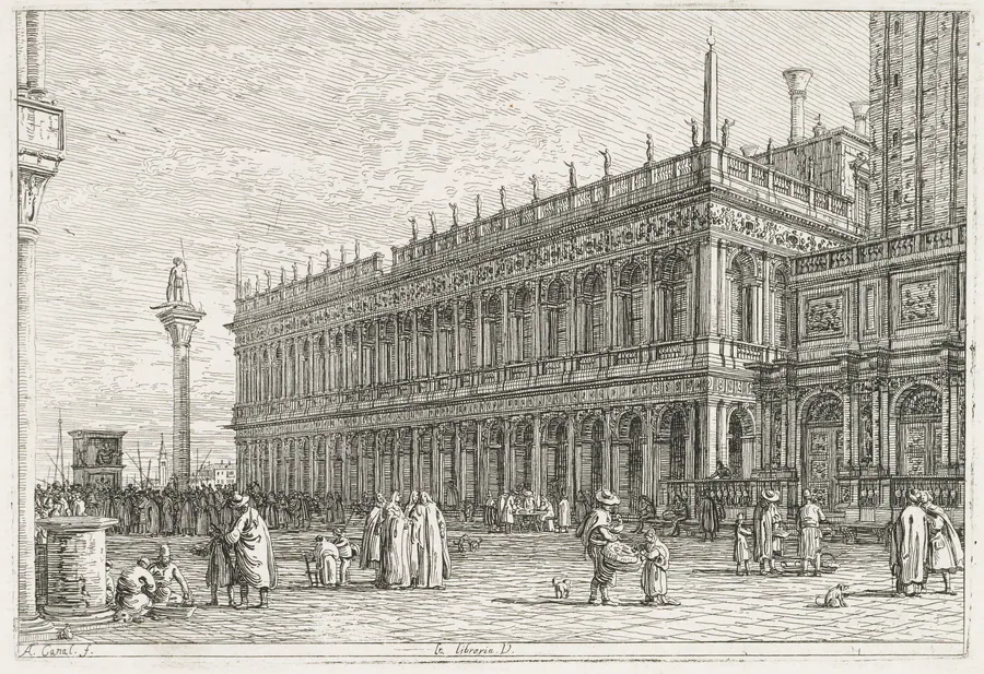 Views:  The Library, Venice by Antonio Canaletto