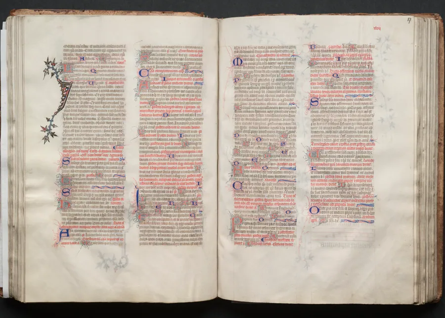 The Gotha Missal:  Fol. 57r, Text by Master of the Boqueteaux