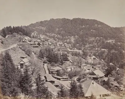 Shimla. Houses of European Residents, Looking East