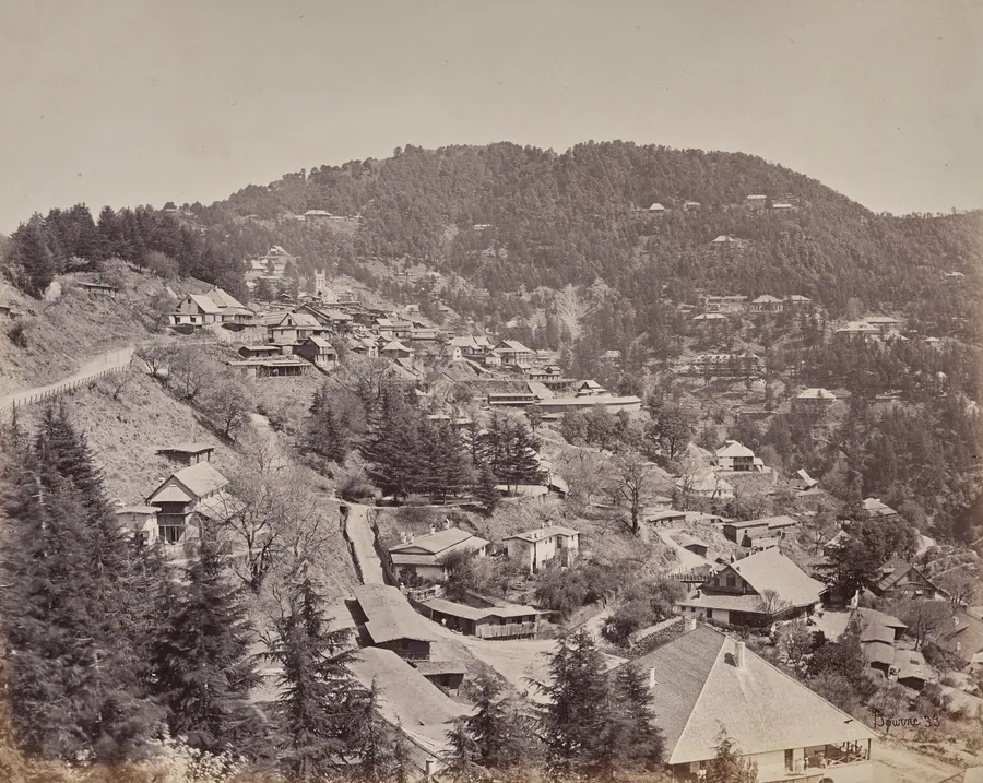 Shimla. Houses of European Residents, Looking East by Samuel Bourne