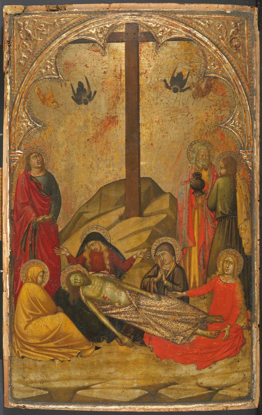 The Lamentation over the Dead Christ by Workshop of  Niccolò di Buonaccorso