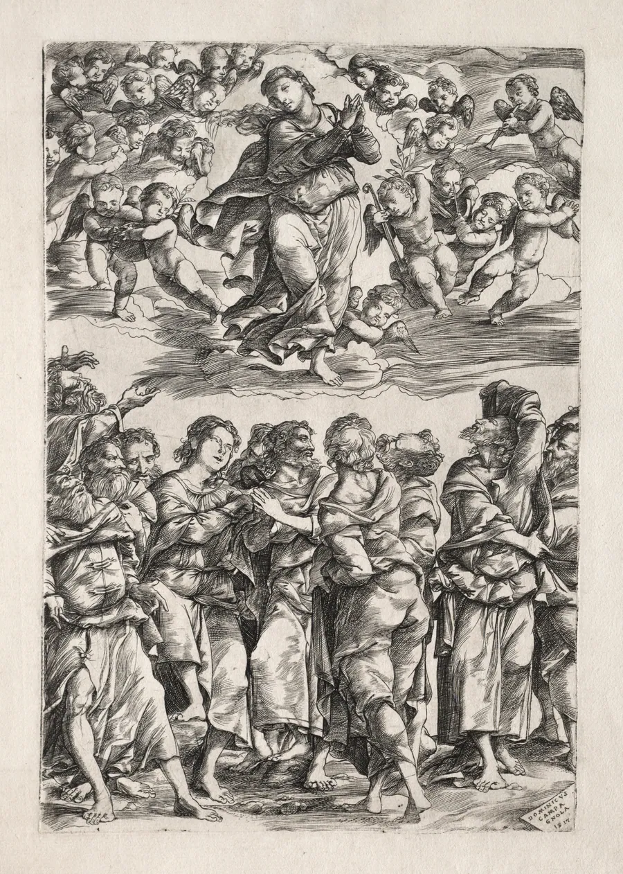 The Assumption of the Virgin by Domenico Campagnola