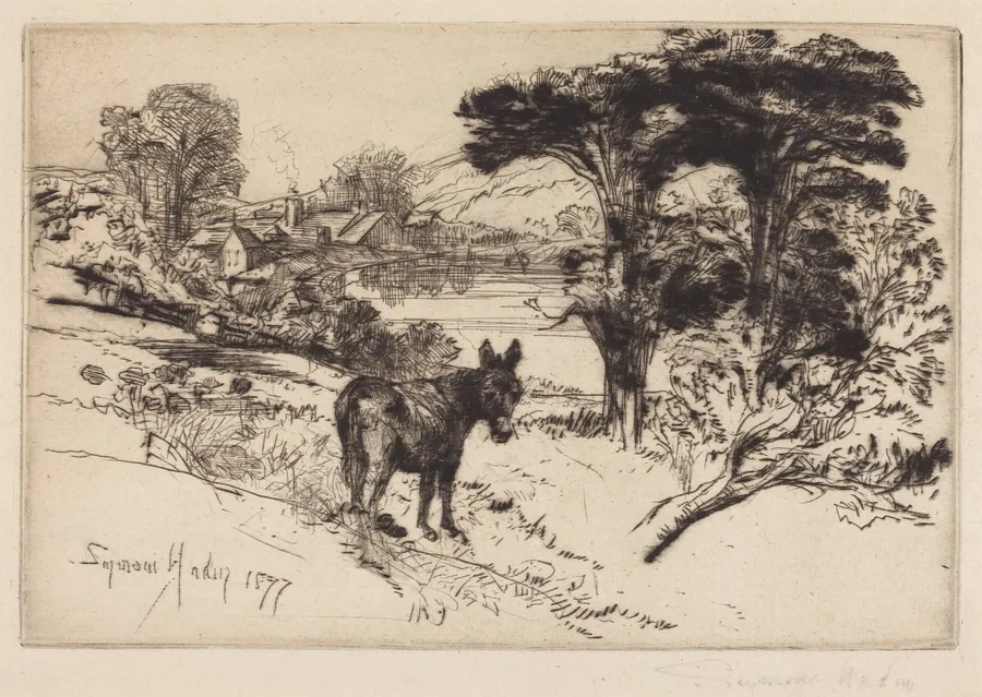 Challow Farm by Francis Seymour Haden