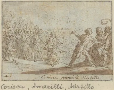 Corisca, Amarilli and Mirtillo