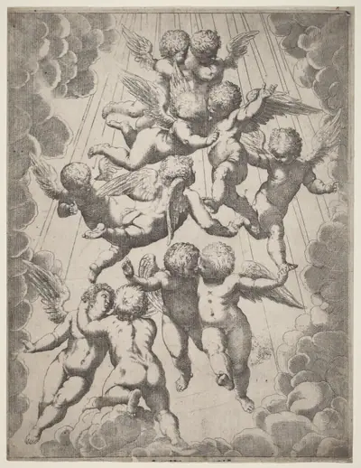 A Group of Angels in Glory