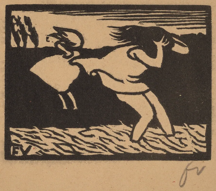 Bathers Caught in a Storm (Les baigneuses surprises par l'orage) by Félix Vallotton