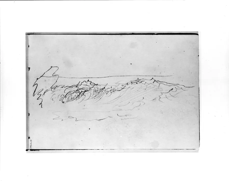 Sketch of Breaking Waves (from Sketchbook VII) by William Trost Richards