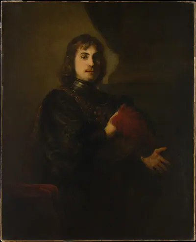 Portrait of a Man with a Breastplate and Plumed Hat
