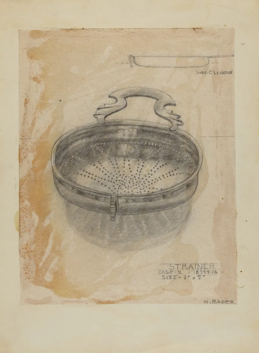 Silver Strainer by Herman Bader