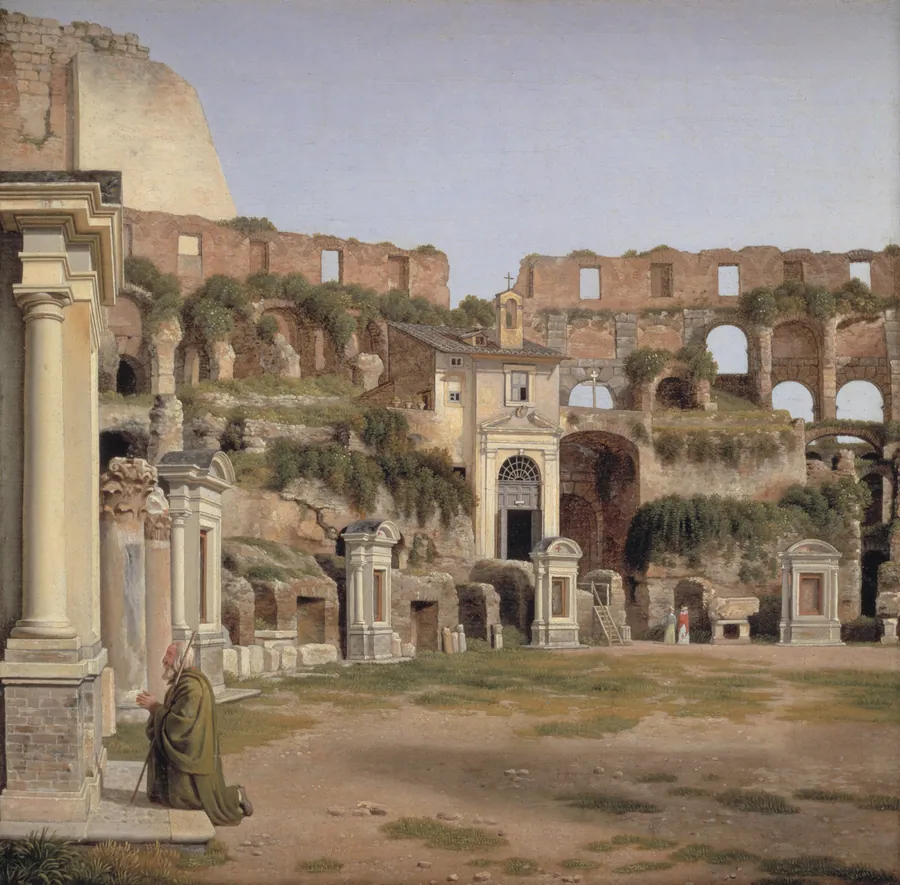 Et parti af det indre af Colosseum by C.W. Eckersberg
