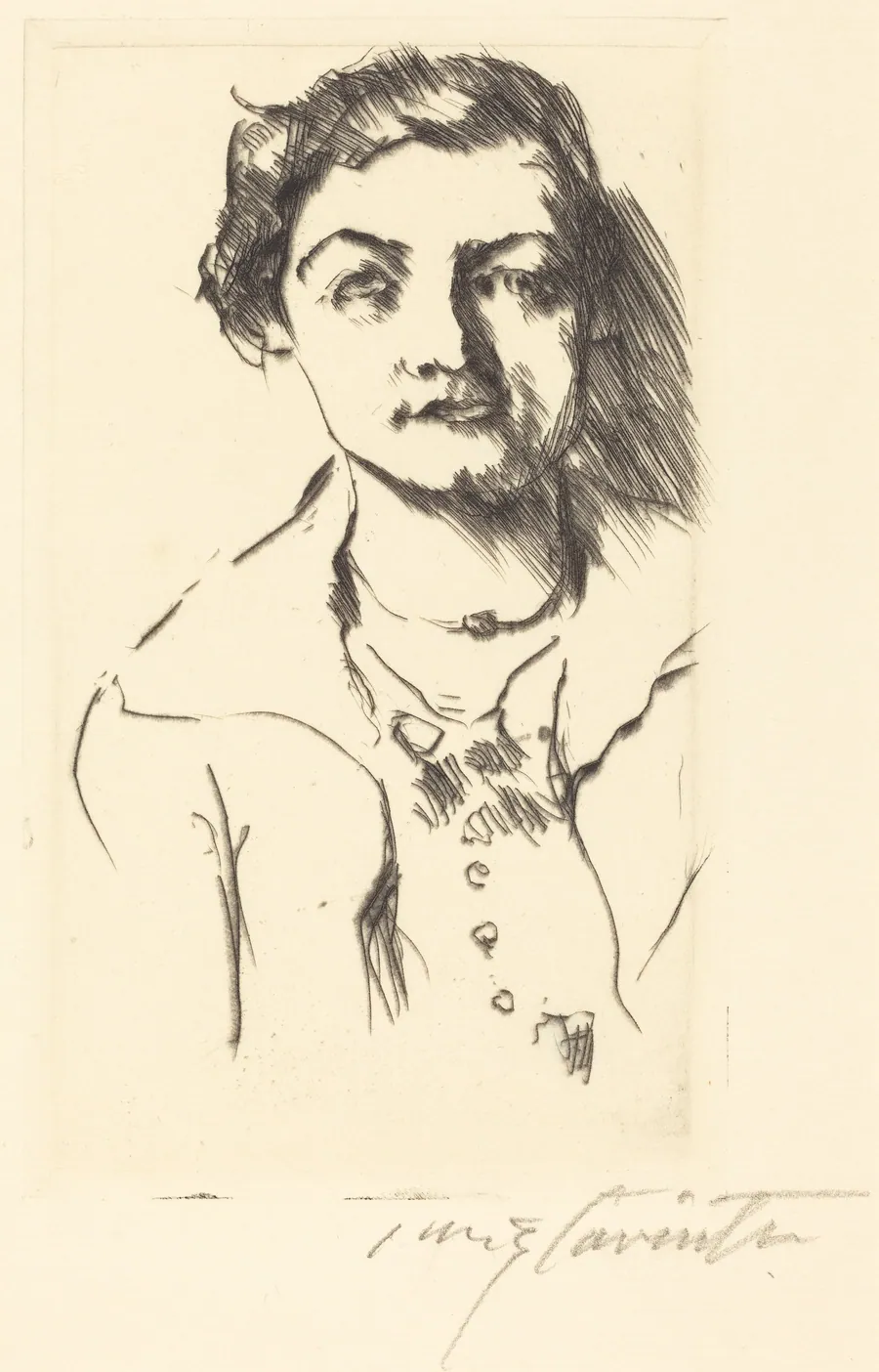 Bildnis einer Jungen Dame—Anneliese Halbe (Portrait of a Young Woman—Anneliese Halbe) by Lovis Corinth