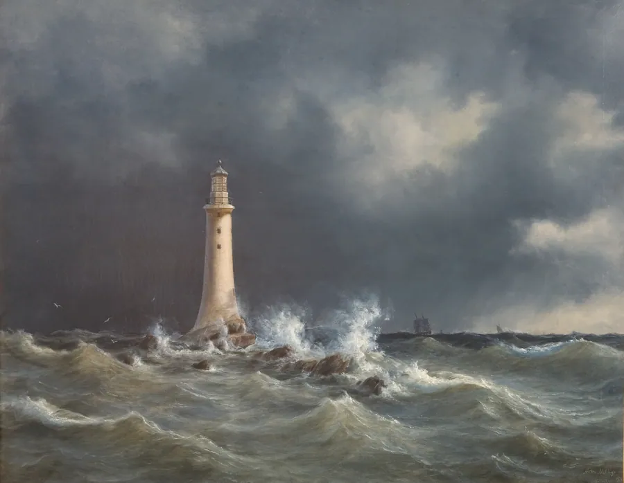 Eddystone fyrtårn by Anton Melbye