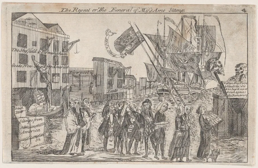 The Repeal, or the Funeral of Miss Ame Stamp by Anonymous, British, 18th century