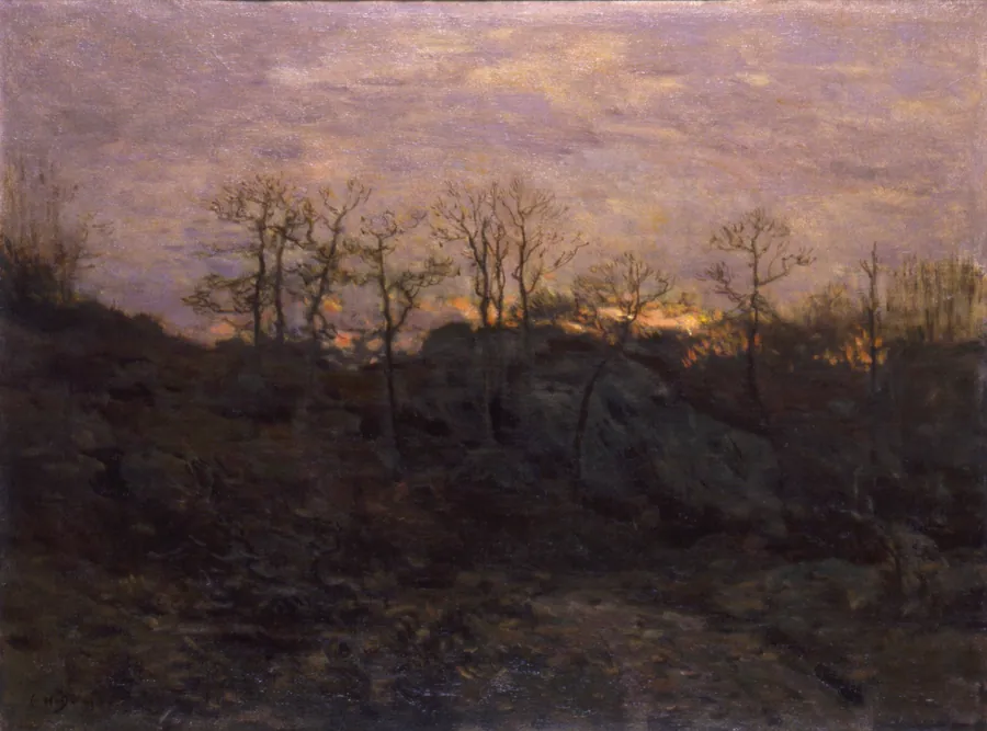 Edge of the Forest, Twilight by Charles H. Davis, born Amesbury, MA 1856-died Mystic, CT 1933