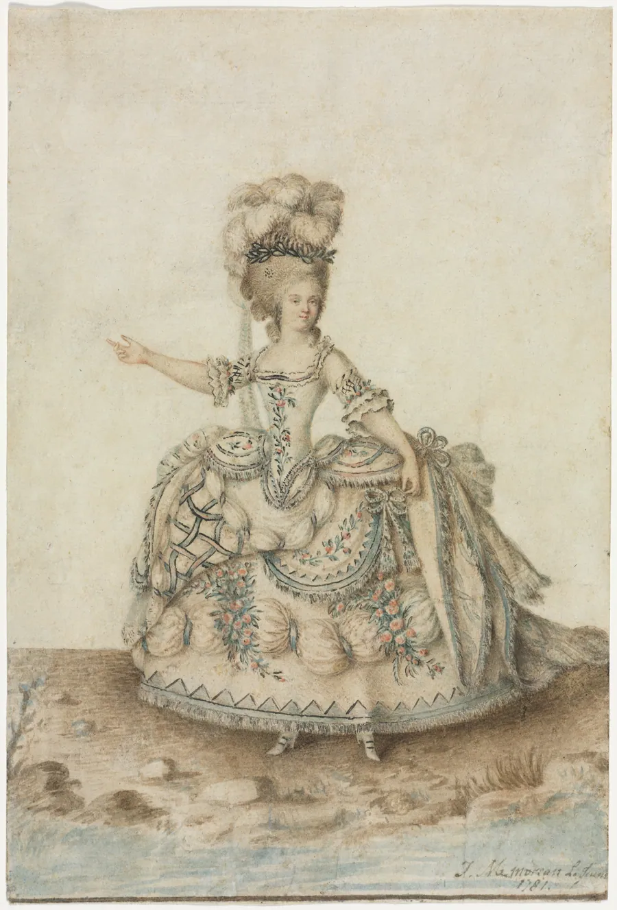 Costume Study for Opera Singer by Jean Michel Moreau le Jeune