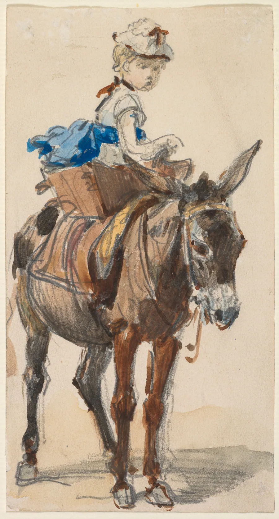 Girl on a Donkey by Isidore Pils