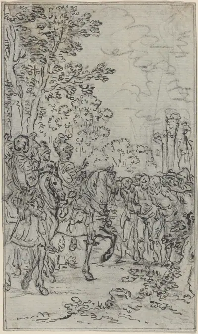 Captives before a Commander