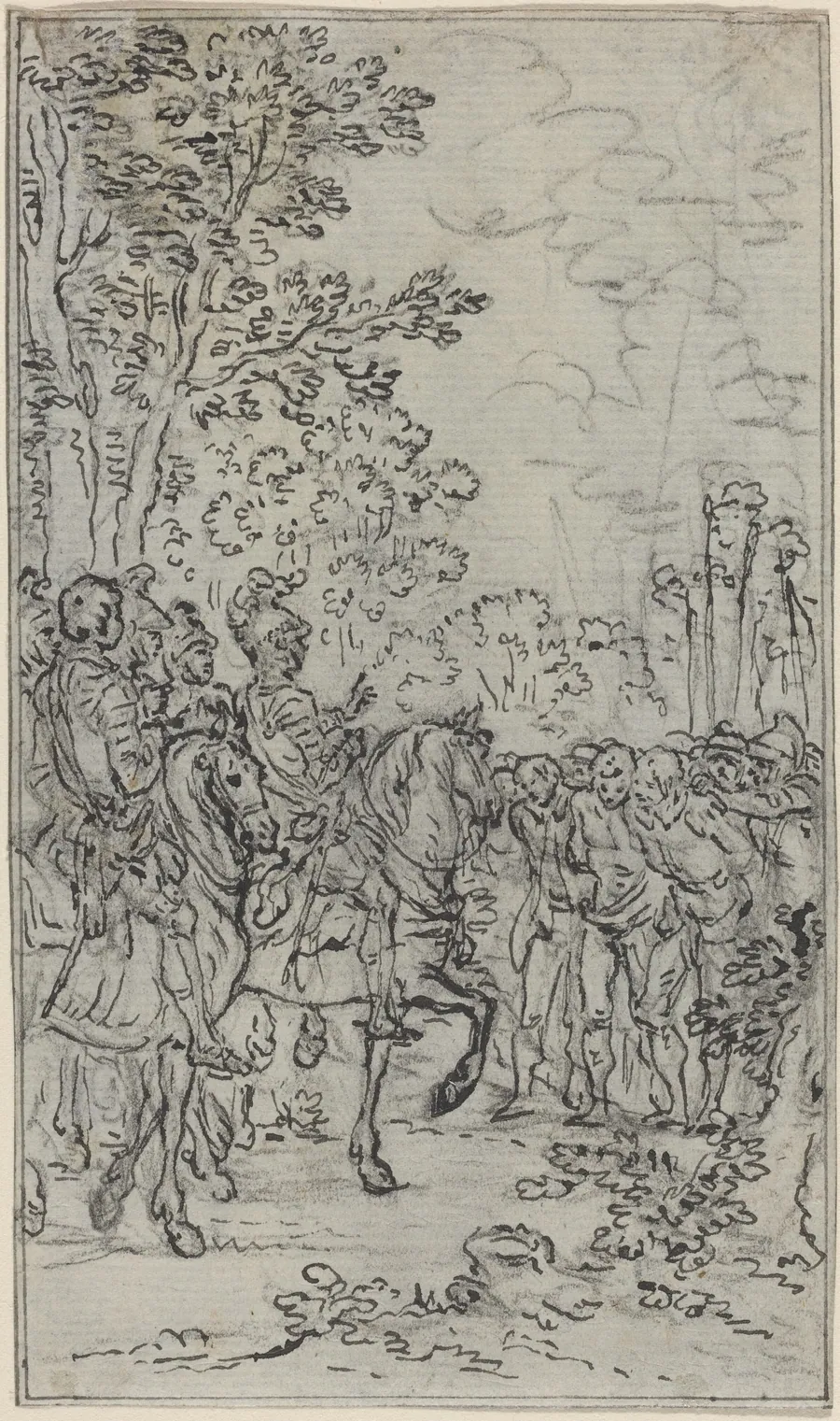 Captives before a Commander by Hubert François Gravelot