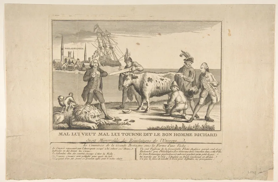 Mal Lui Veut Mal Lui Tourne Dit Le Bonne Homme Richard by Anonymous, French, 18th century