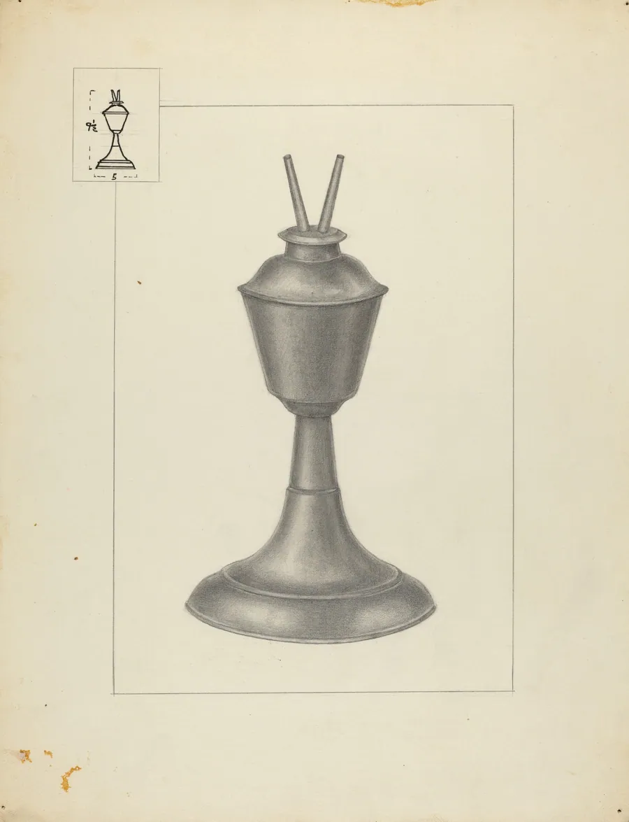 Camphene Lamp by Herman Bader