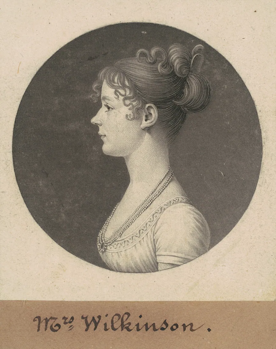 Catherine Andrews Wilkinson by Charles B. J. Févret de Saint-Mémin