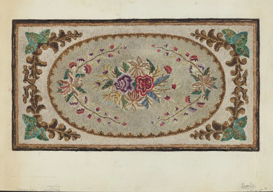 Hooked Rug by Marian Curtis Foster