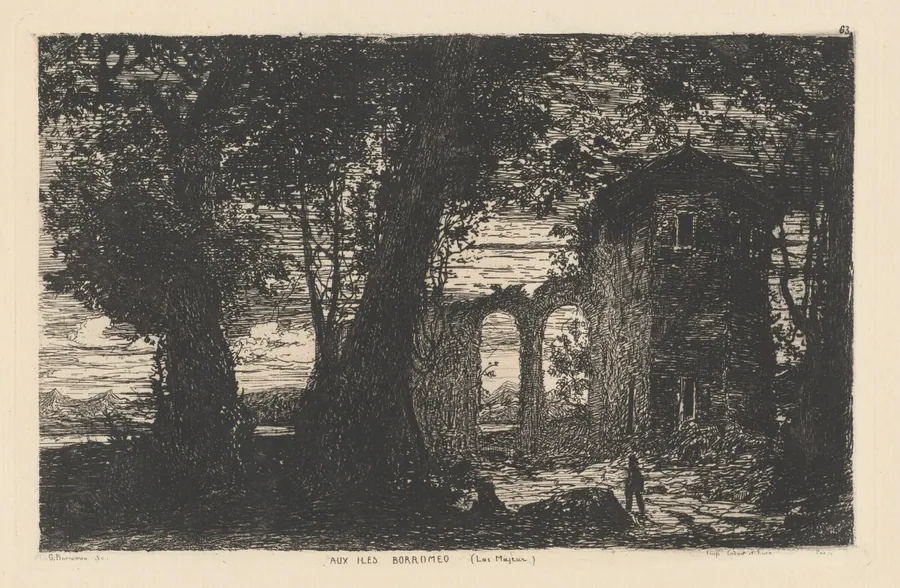 Aux Iles Borromeo [Lago maggiore] (On the Borromean Islands [Lago Maggiore]) by Giberto Borromeo