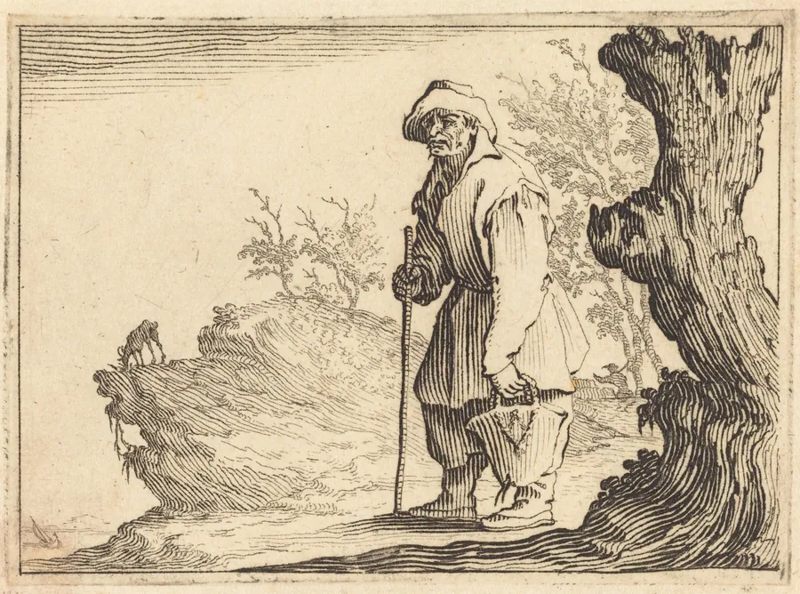 Peasant with Sack by Jacques Callot
