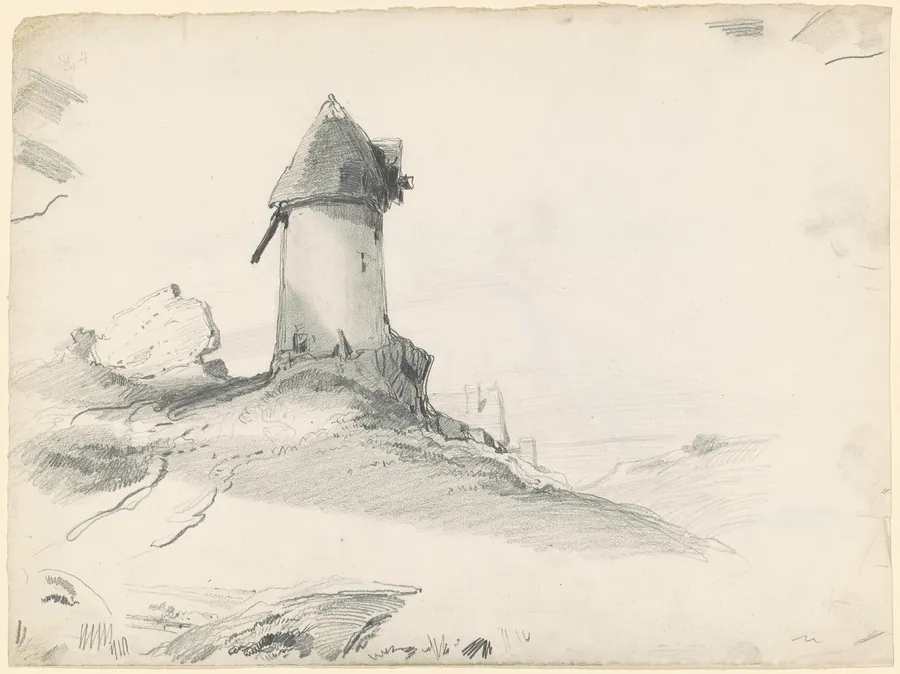 Landscape with Mill by Seth Wells Cheney