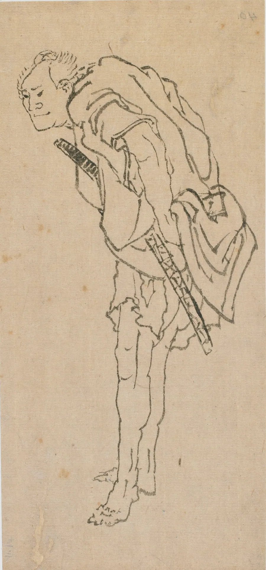 Standing man by Katsushika Hokusai 葛飾北斎 (1760-1849)