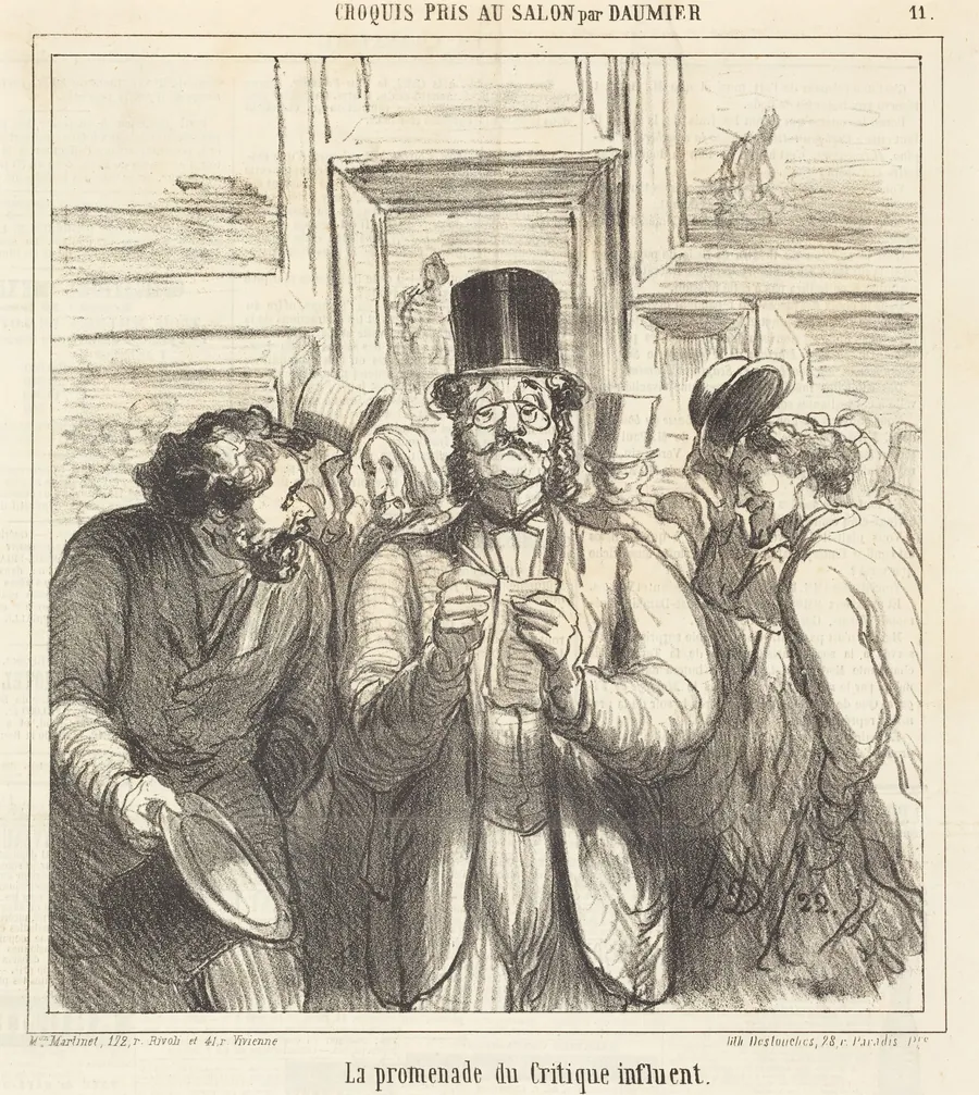 La promenade du Critique influent by Honoré Daumier