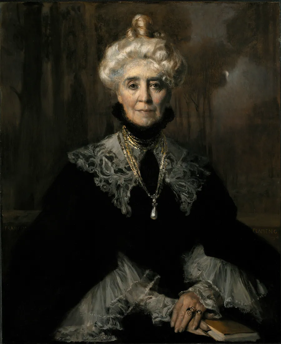 Mrs. Adeline M. Noble by François Flameng, French, born Paris, France 1856-died Paris, France 1923