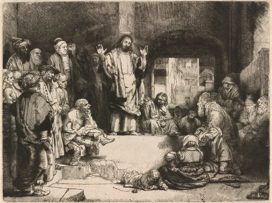 Christ Preaching (La petite Tombe) by Rembrandt van Rijn