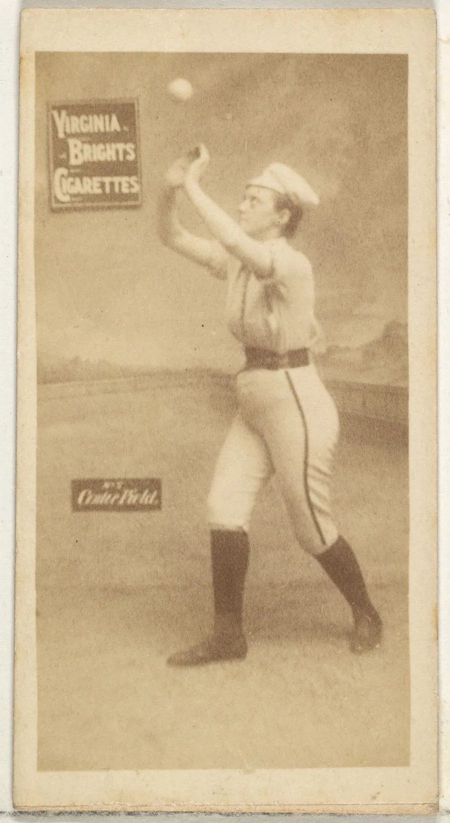 Center Field, from the Girl Baseball Players series (N48, Type 2) for Virginia Brights Cigarettes by Allen & Ginter