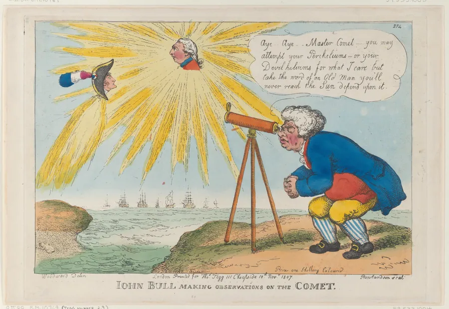 John Bull Making Observations on the Comet by Thomas Tegg