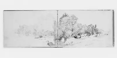 Distant Landscape with Encampment (from Sketchbook X)