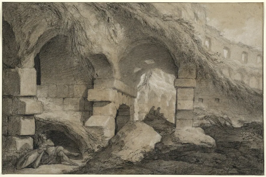 The Interior of the Colosseum by Charles Michel-Ange Challe