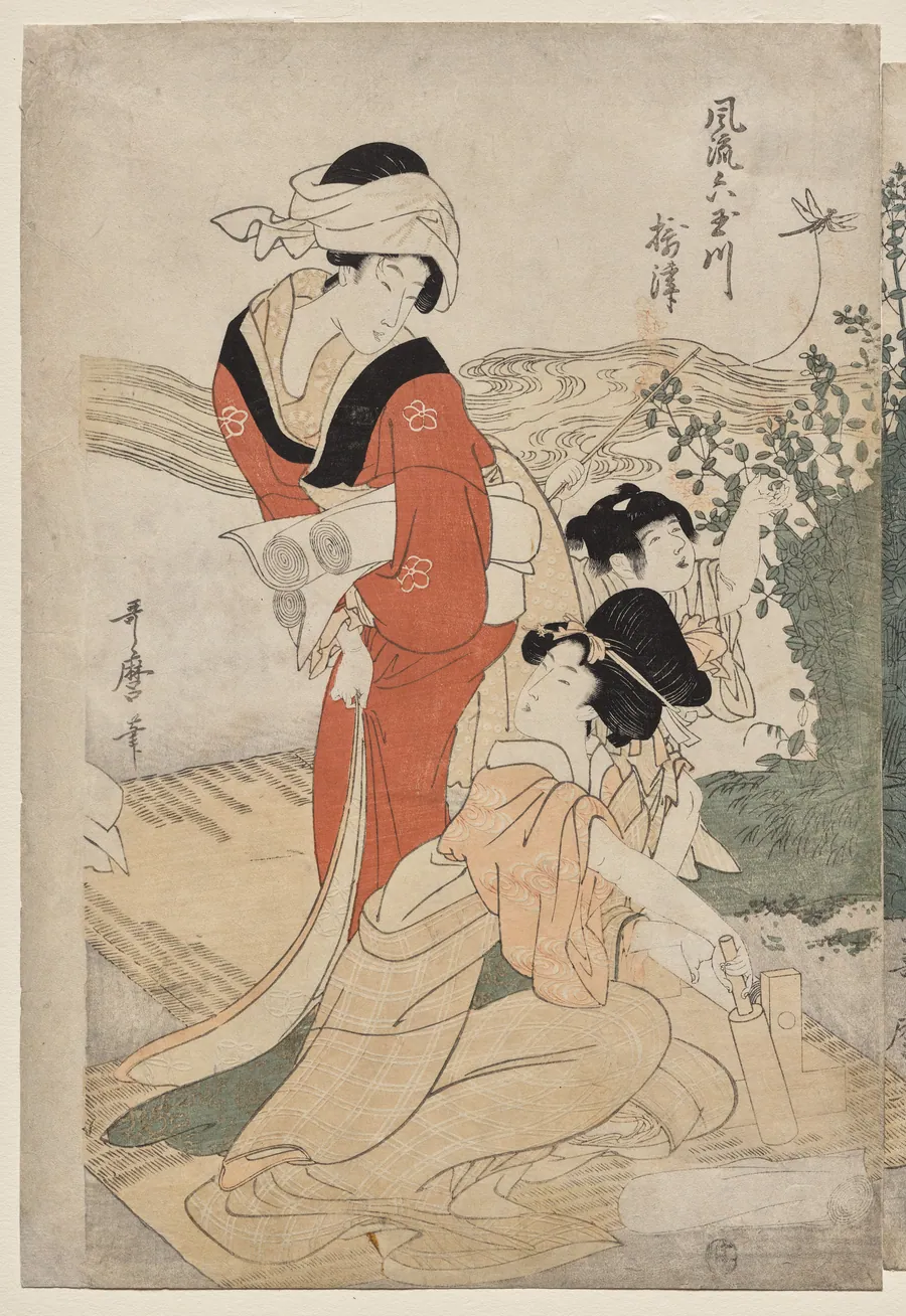 Musashi  Province from the series Fashionable Six Jewel Rivers (Furyu Mu Tamagawa) by Kitagawa Utamaro