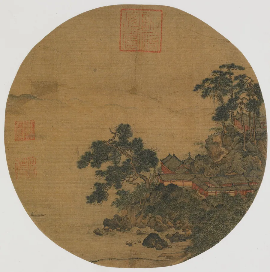 Pure sanctuary with pine grown stairs by Copy after Yan Ciping (傳)閻次平 (active ca. 1164-after 1181)