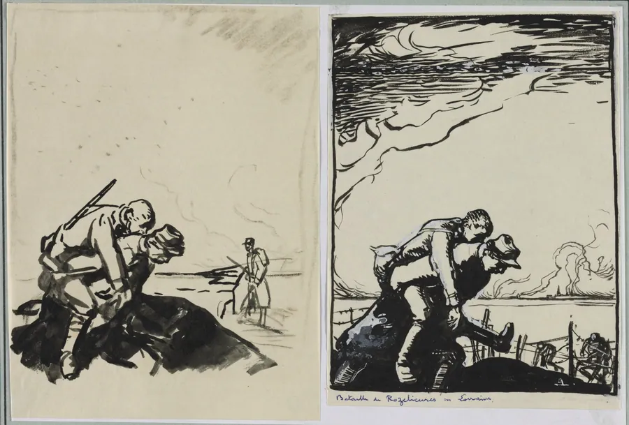Bataille de Rozelieures en Lorraine by Auguste Louis Lepère