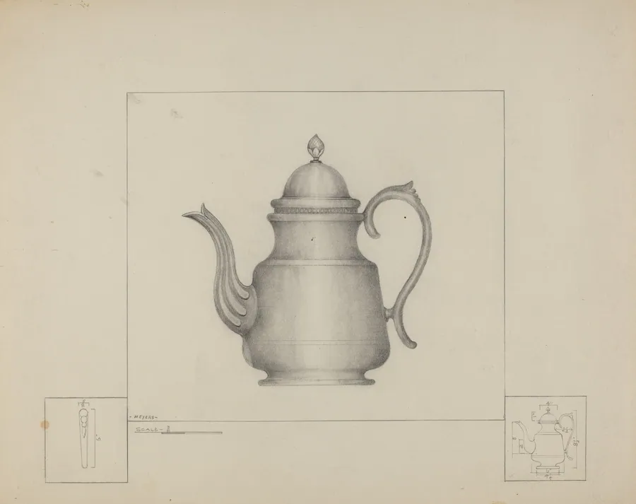 Pewter Teapot by Henry Meyers