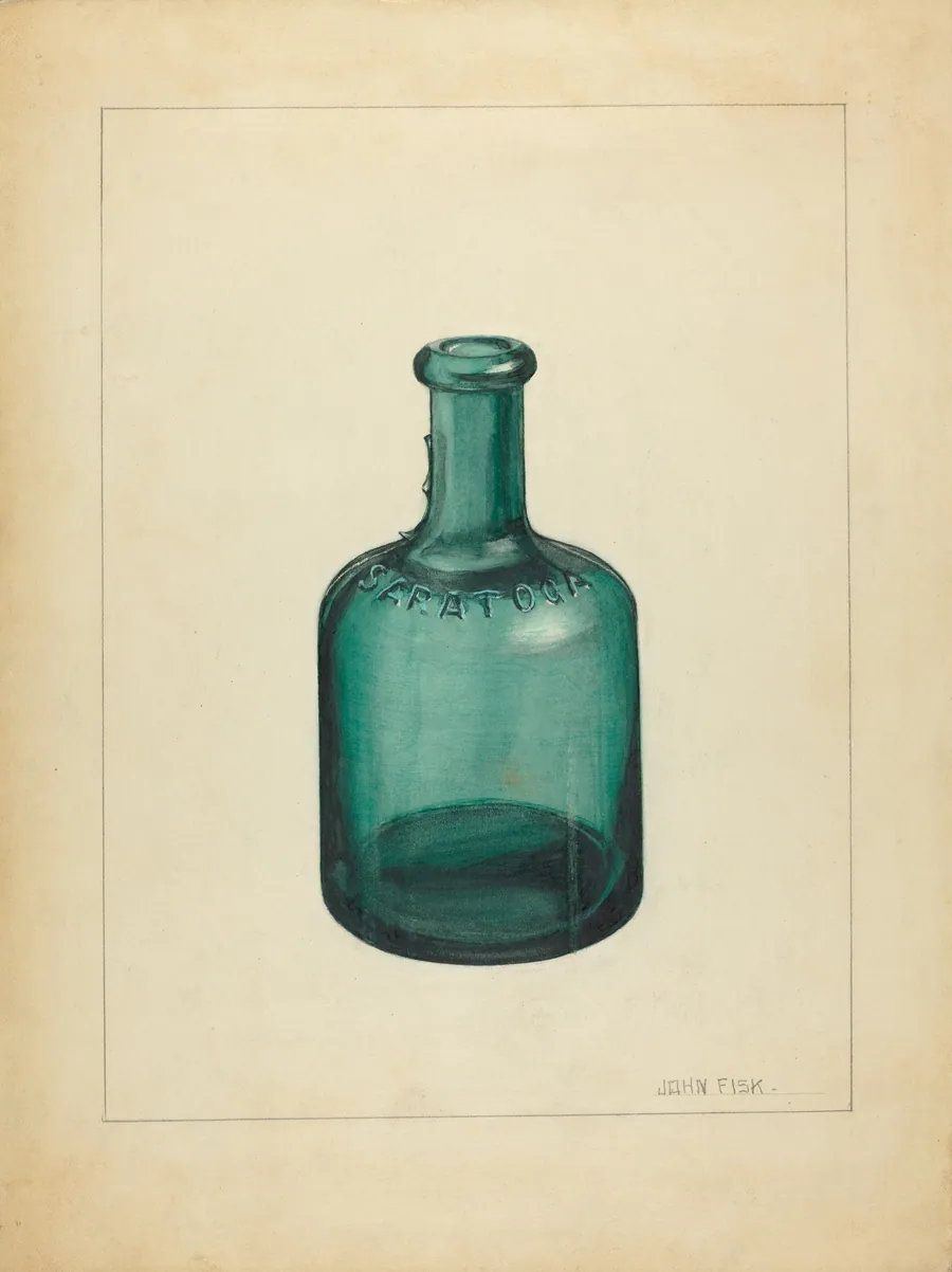 Blown Glass - Bottle by John Fisk