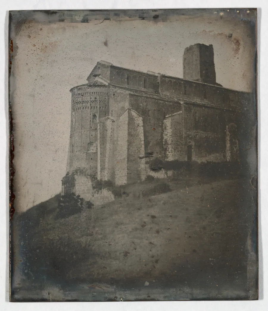 Apse, Basilica San Pietro, Toscanella (Tuscania) (43. Toscanella. Eglise de S. Pietro. Apside.) by Joseph-Philibert Girault de Prangey