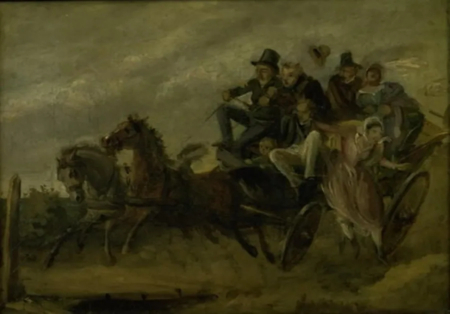 Et uheld på kilderejsen by Wilhelm Marstrand