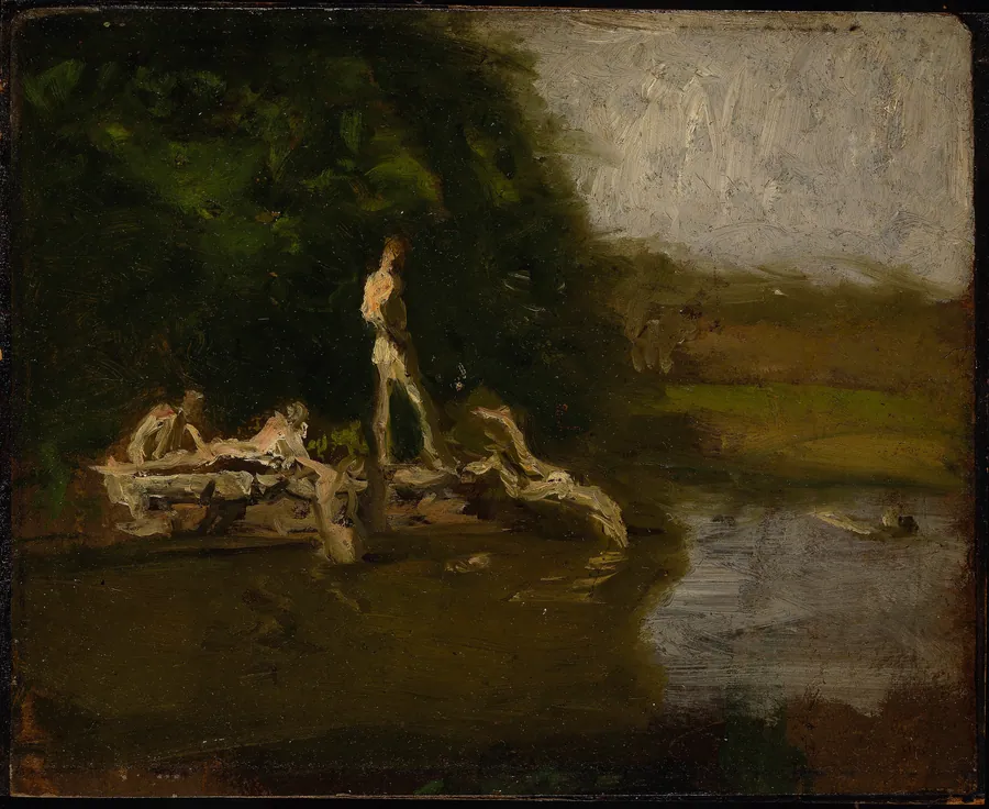 Study for "The Swimming Hole" by Thomas Eakins, American, b. Philadelphia, Pennsylvania, 1844–1916