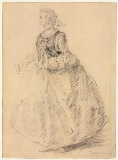 Standing Woman with an Ermine Muff